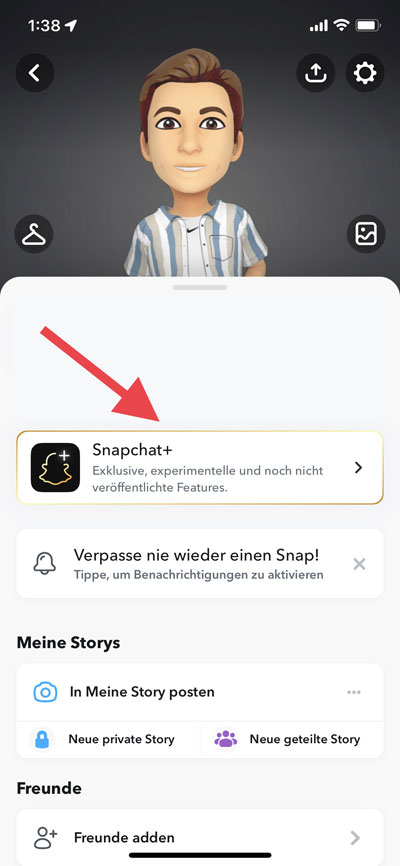 Screenshot Schritt 2, wie man Snapchat so einstellt, dass der Standort von Freunden angezeigt wird