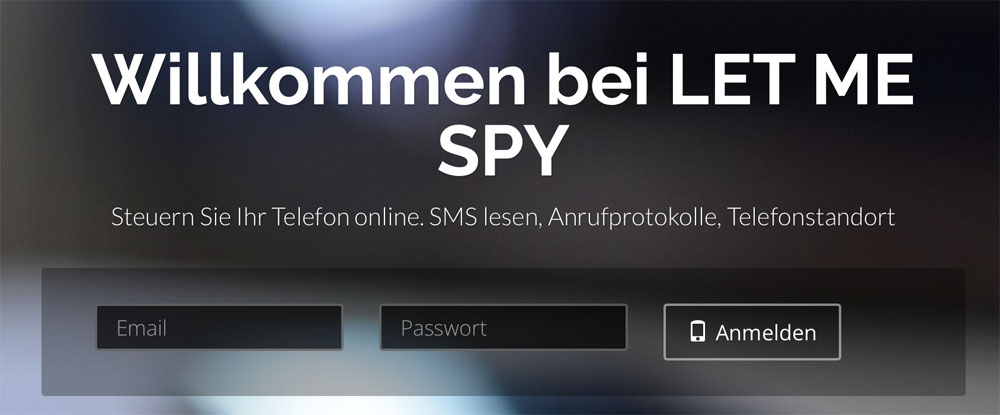 letmespy ortung familie telefonnummern app desktop screenshot