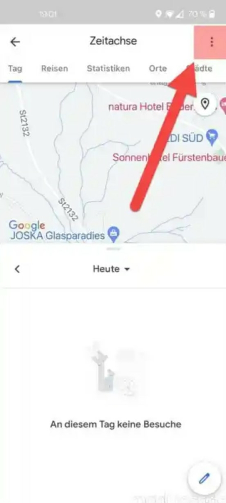 Zeitachse Google Maps