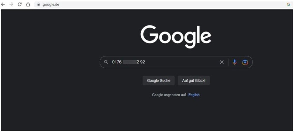 Google-Telefonnummern-Suche