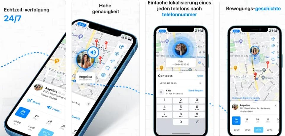 GPS handy orten, suchen phone Appstore Screenshots