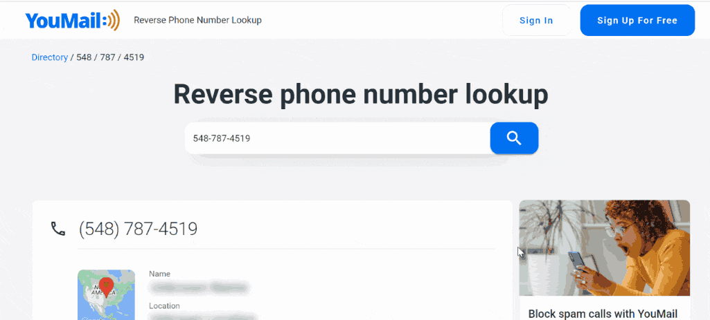 youmail reverse phone number lookup