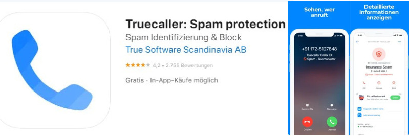 So können Sie mit der Truecaller App Spamanrufer erkennen