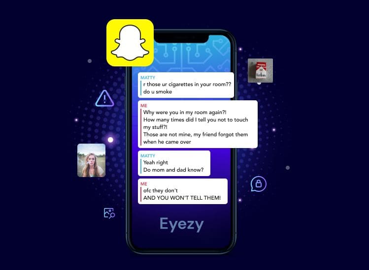 Ein Bild davon, wie Eyezy Snapchat überwacht