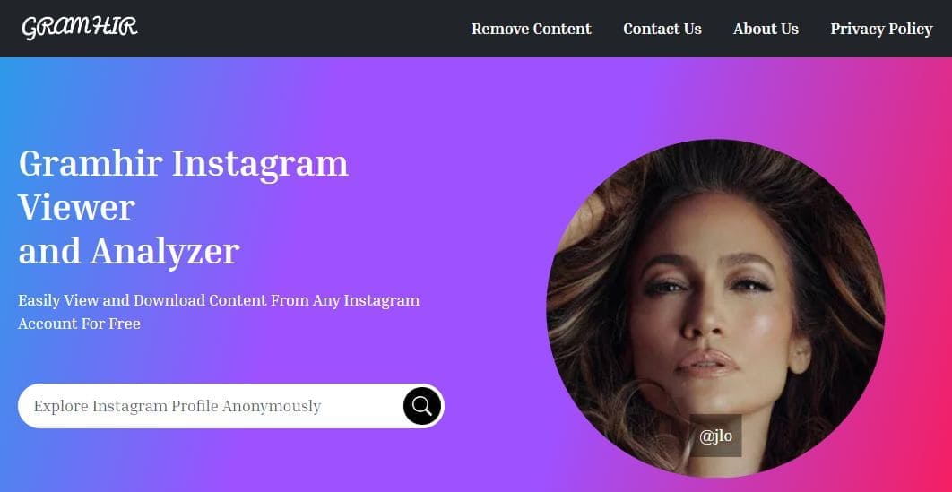 Gramhir Instagram-Betrachter und -Analysator