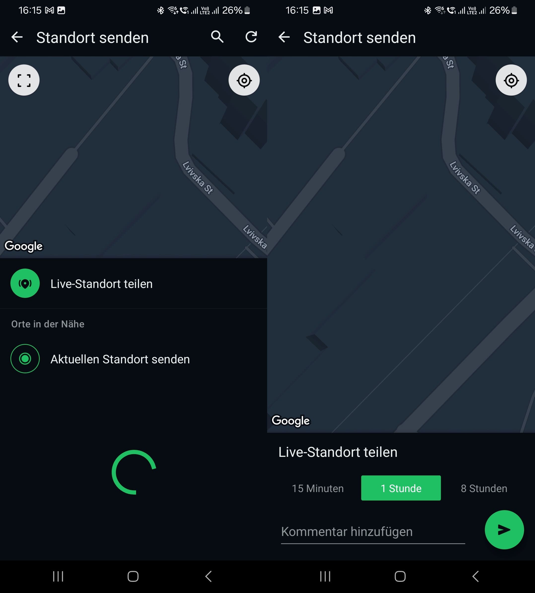 Um einen Standort in Whatsapp zu teilen, gehen Sie zur Whatsapp-Anwendung - klicken Sie neben dem Nachrichtenfeld auf das Büroklammer-Symbol - klicken Sie auf Standort