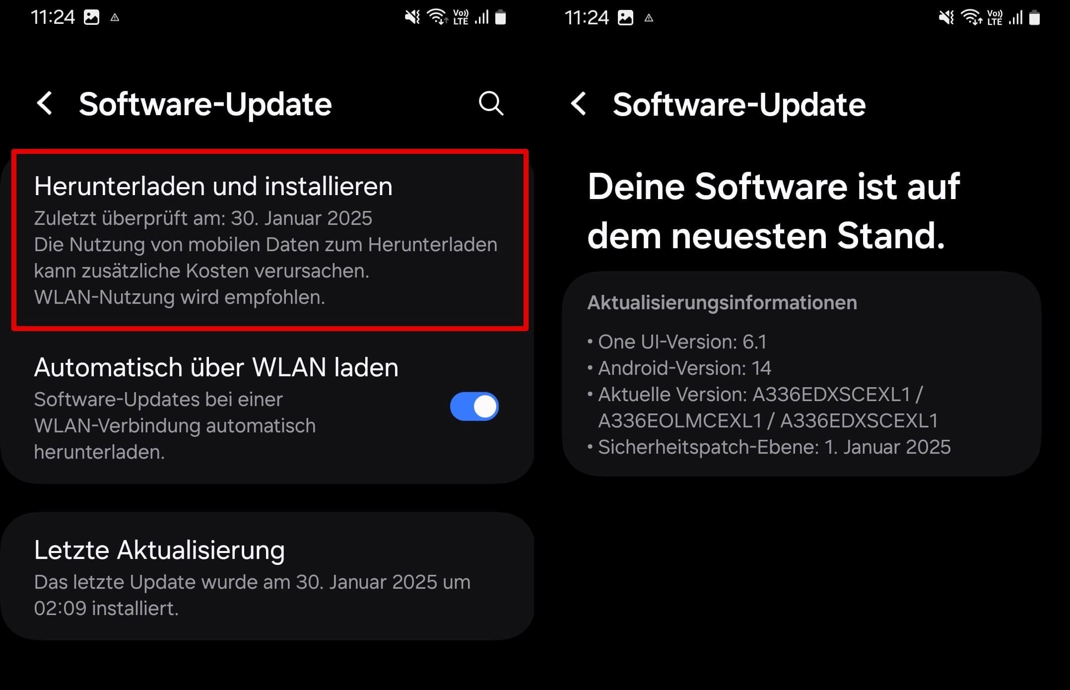 Tippen Sie auf „Herunterladen und installieren – Jetzt installieren“.
