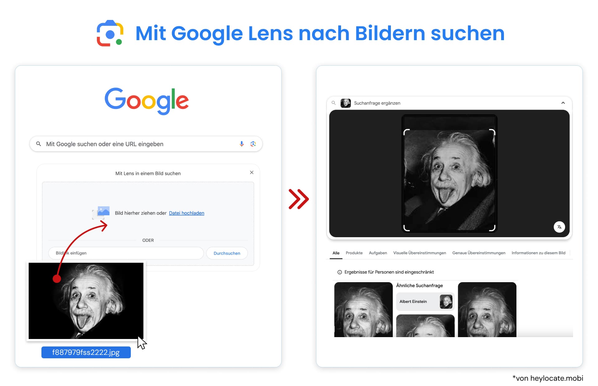 Wie kann ich anhand des bereitgestellten Fotos einer Person andere Fotos finden?