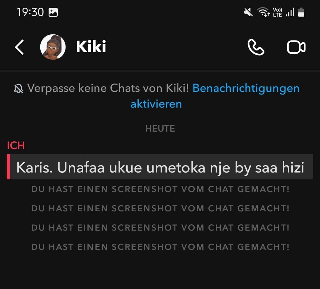 Anzeigen einer Beschriftung über den Screenshot in Snapchat