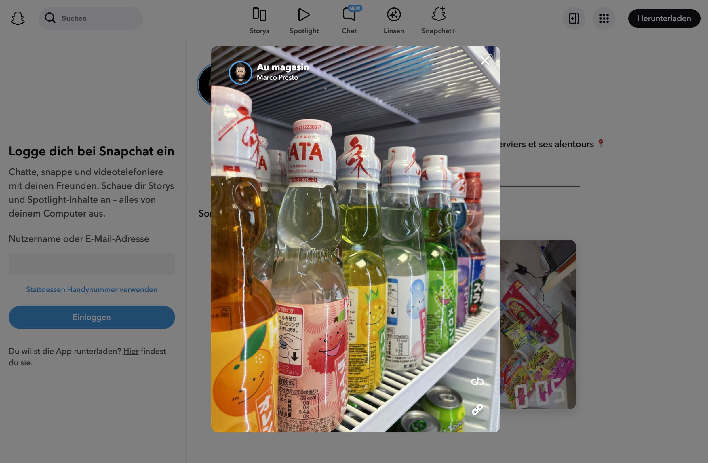 gehen sie zur gewünschten person und klicken sie auf die story, um sie anzuzeigen.