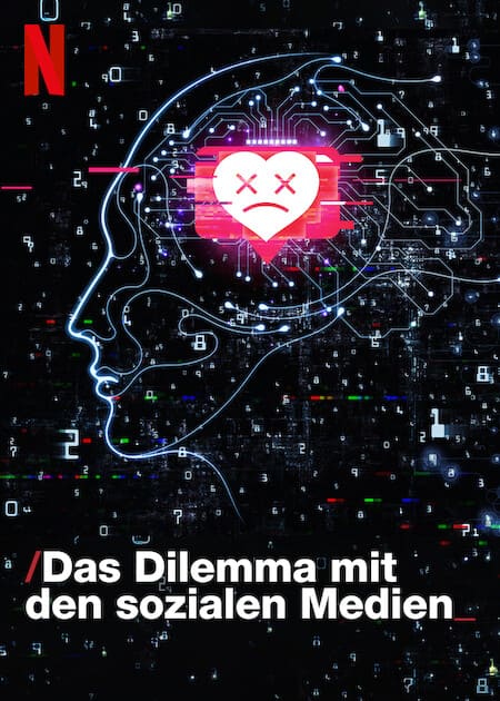Netflix-Poster zu The Social Dilemma über den Einfluss sozialer Medien.