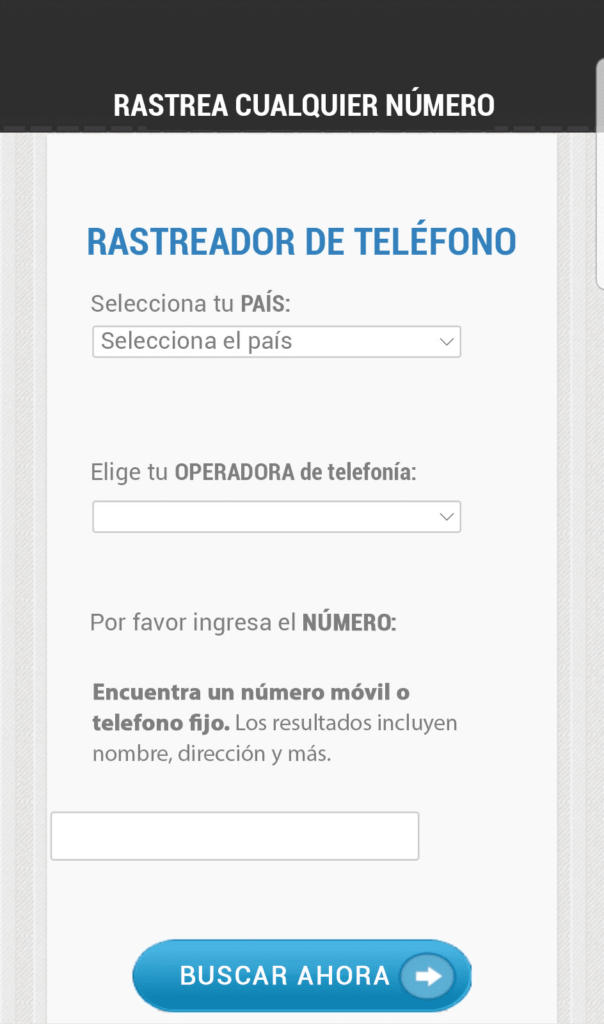 Online GPS Phone Tracker Español