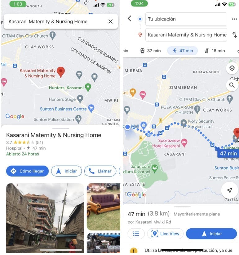 Cómo encontrar la ruta más rápida para llegar a la chincheta en Google Maps