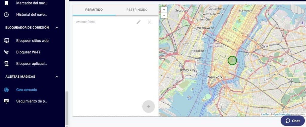 Lo que puedes ver en el menú de la app Eyezy
