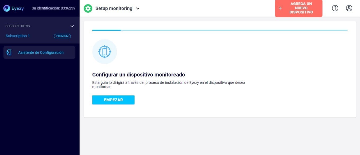 configura el dispositivo a monitorear