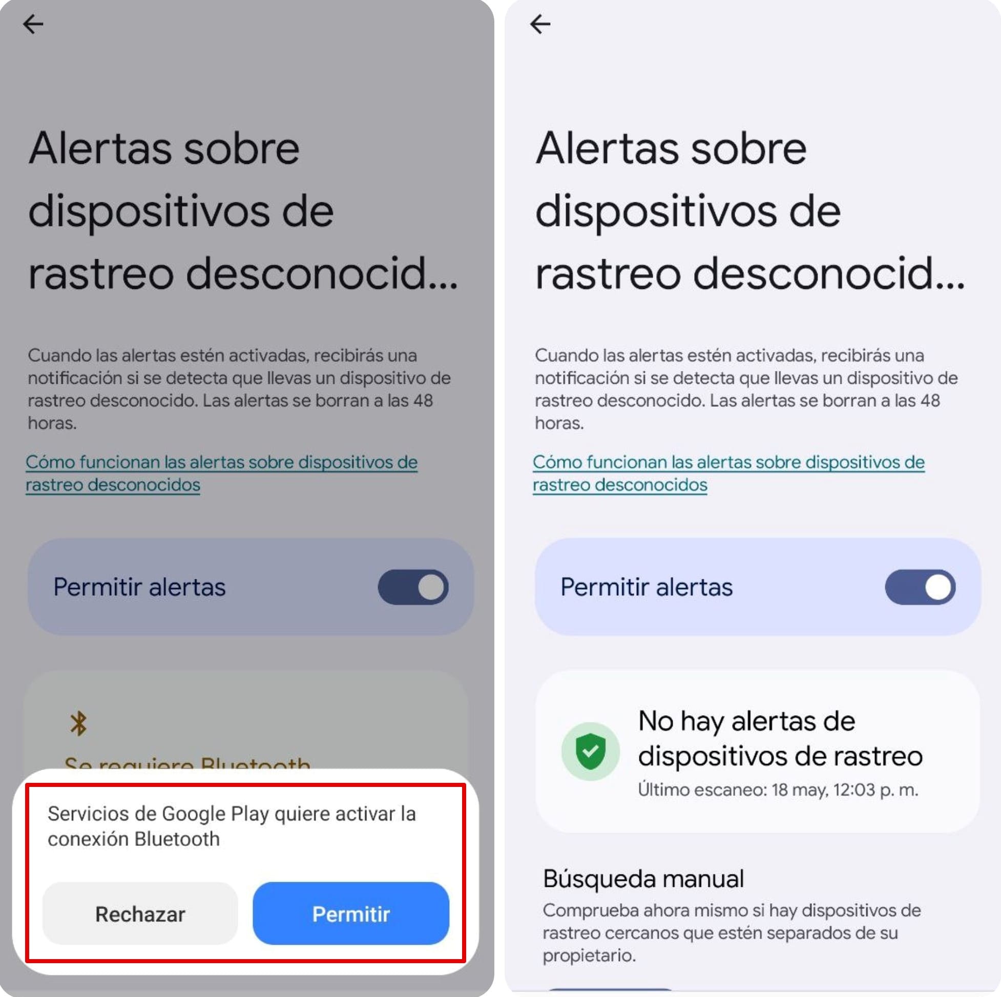 Una imagen de cómo hacer la búsqueda manual de dispositivos