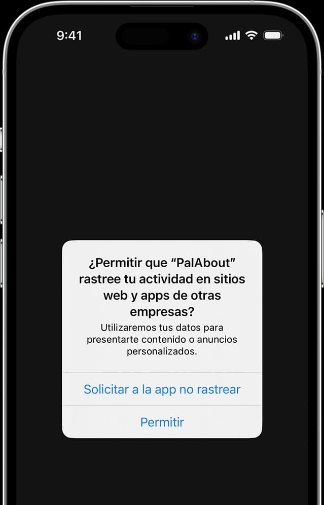 Una imagen de cómo permitir que las aplicaciones soliciten el rastreo en el iPhone