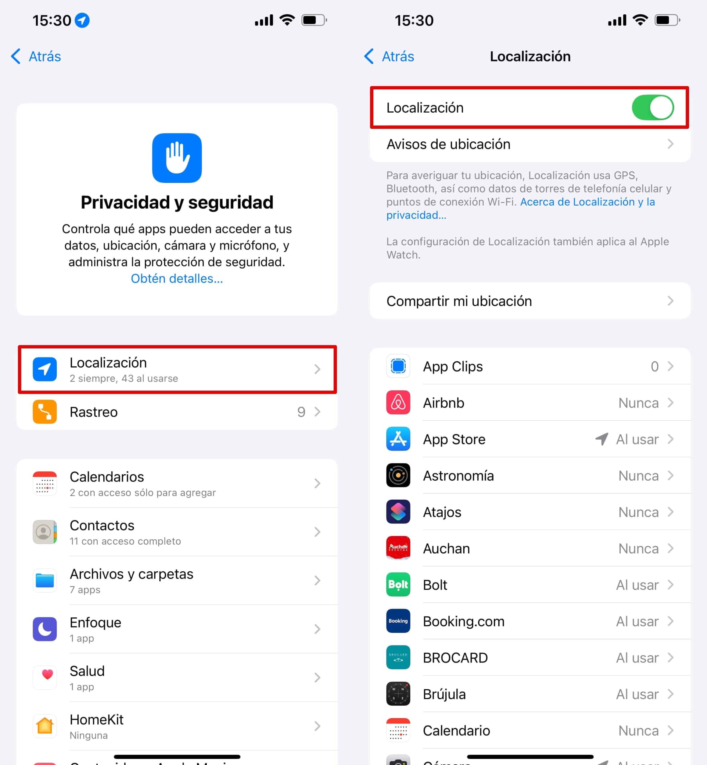 Tap Location Services and then toggle the switch to turn on Location Services