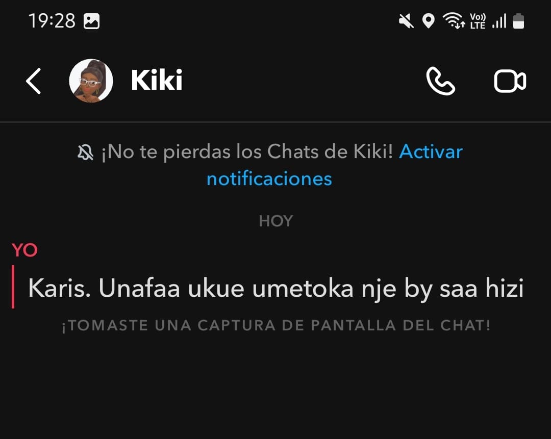 mostrar un título sobre la captura de pantalla en Snapchat