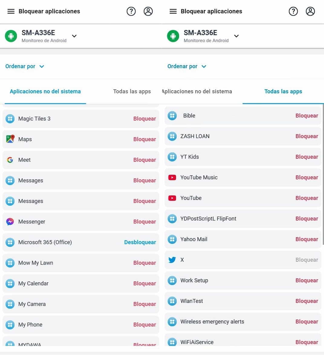 La función para bloquear aplicaciones te da la opción de bloquear o desbloquear cualquier app.