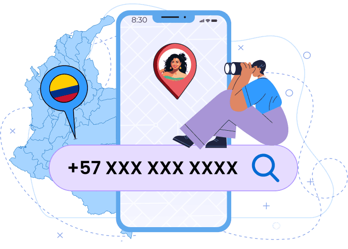 Rastreador de números de teléfono gratis en Colombia que muestra la ubicación aproximada, la operadora, el tipo de número y la ciudad.