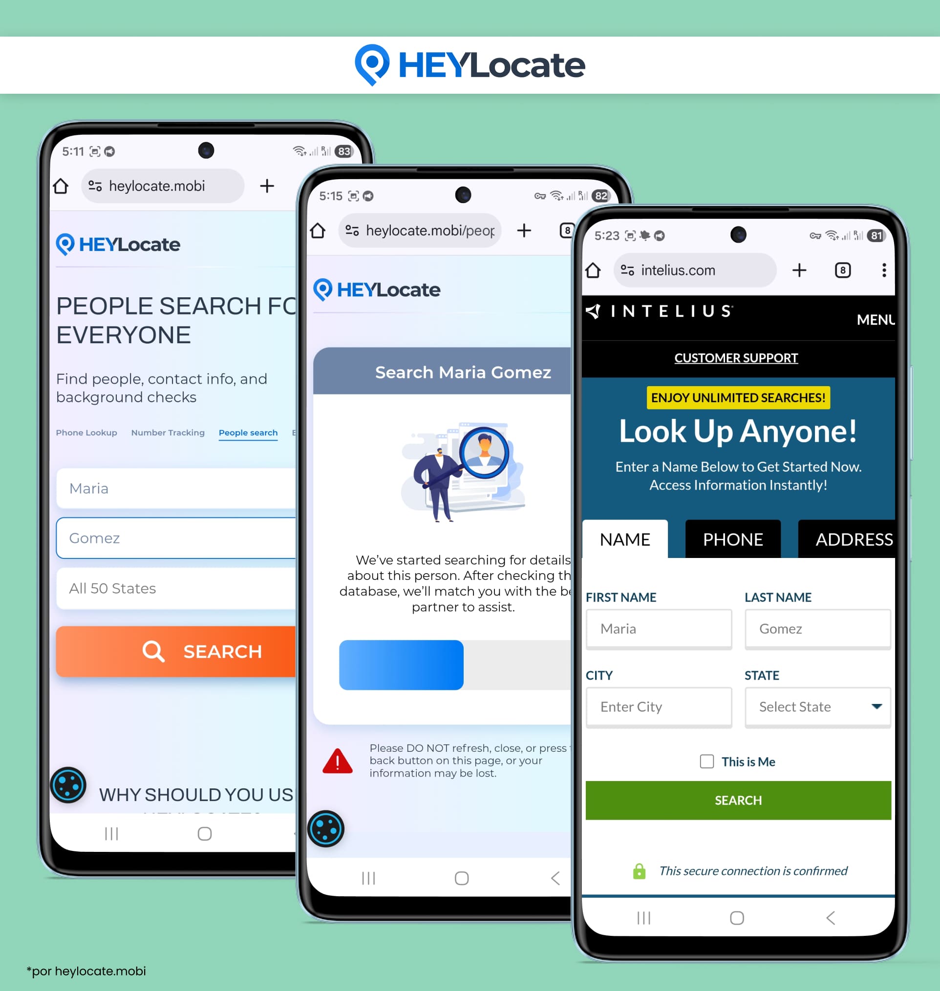 Busca a una persona por su nombre y selecciona el servicio que más te convenga.