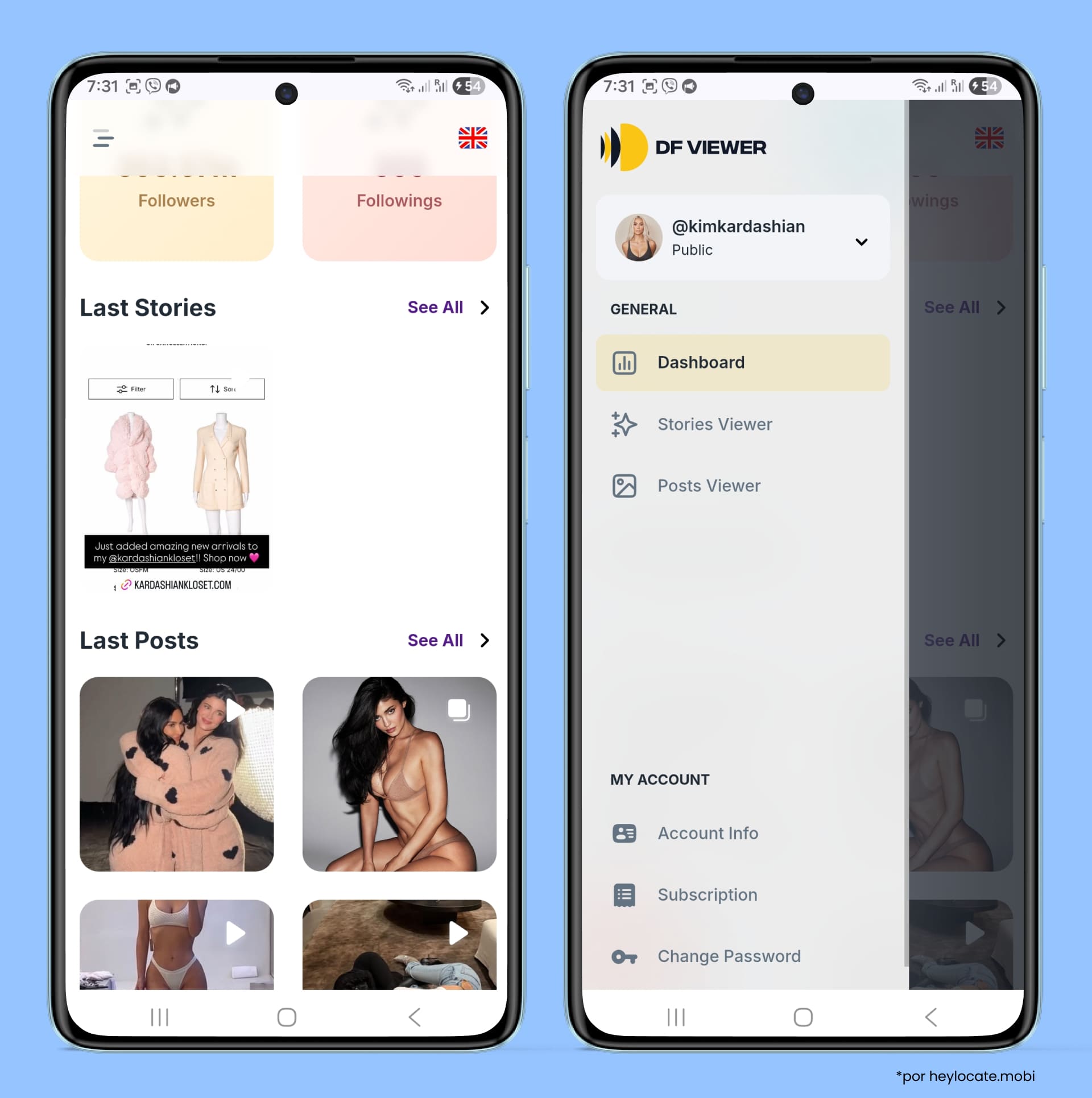 Puedes ver publicaciones y stories de Instagram desde el panel de control y también desde el menú lateral.