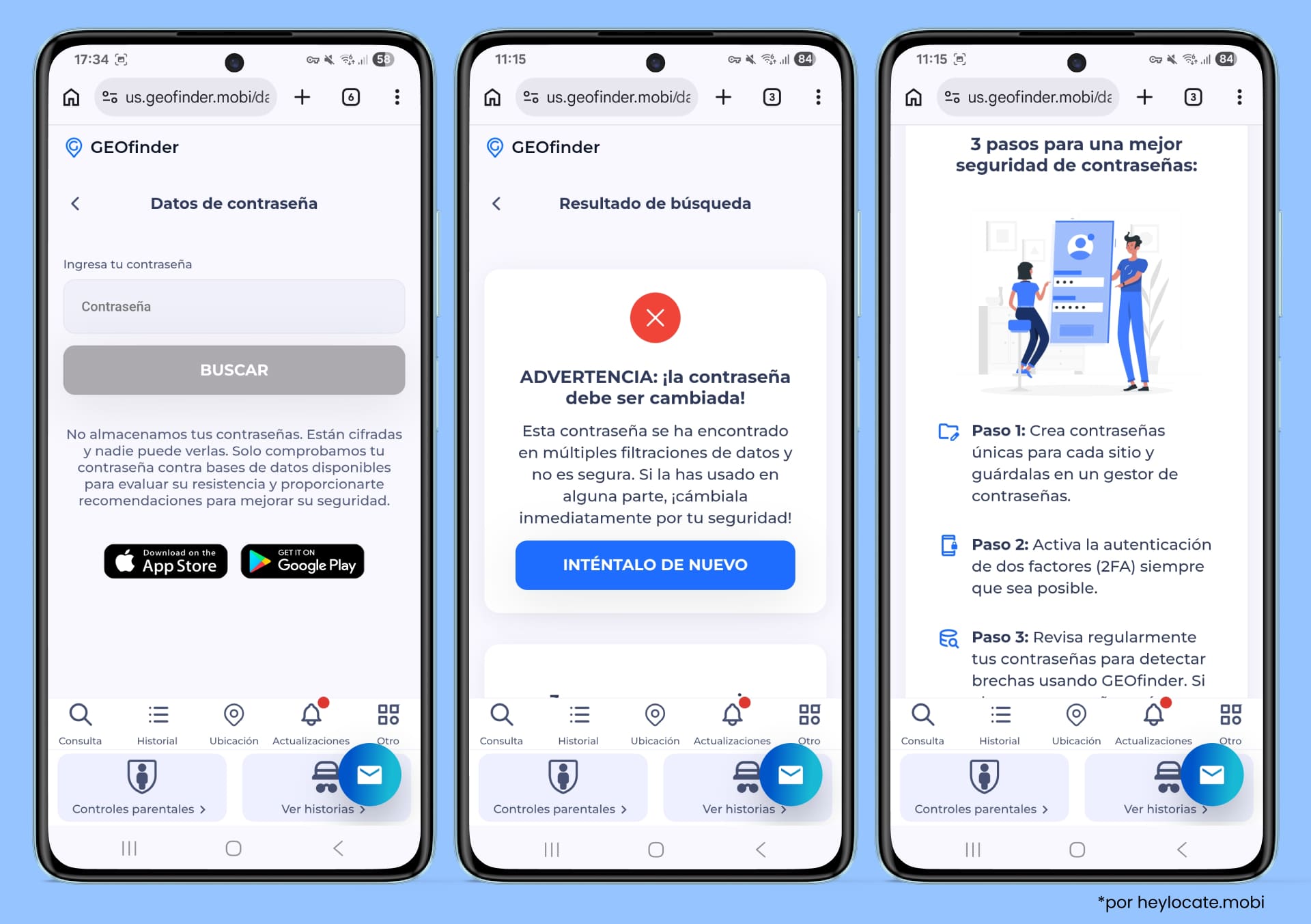 Ingresa tu contraseña y ve recomendaciones para mejorarla.
