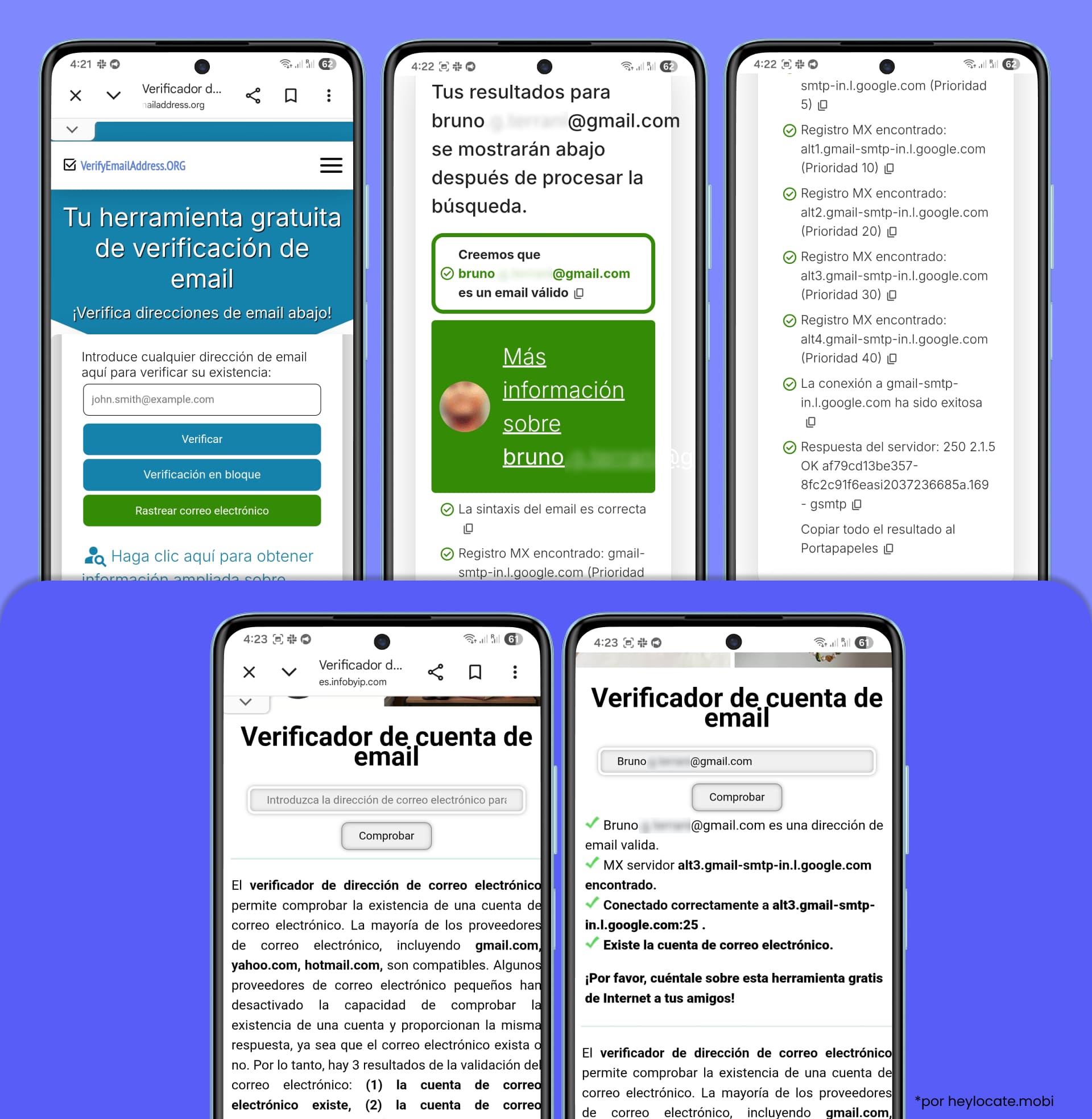 Los verificadores de email confirman si una dirección tiene formato válido, registros MX activos y conexión con servidores de Gmail.
