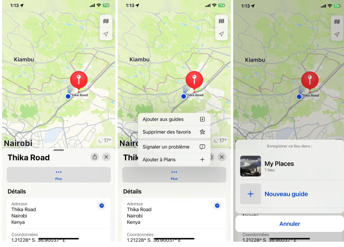 Comment enregistrer une épingle en tant que favori sur Apple Maps