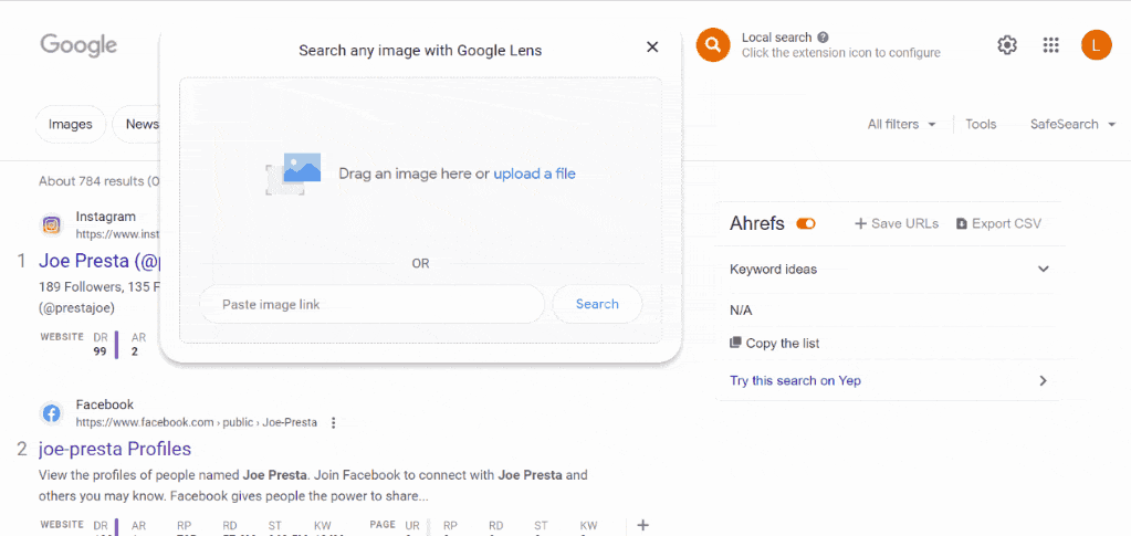 Comment inverser la recherche d'une image sur Google
