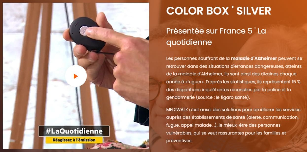 Vue du site Color Box'MoM by Mediwalk à l'aide de la balise GPS