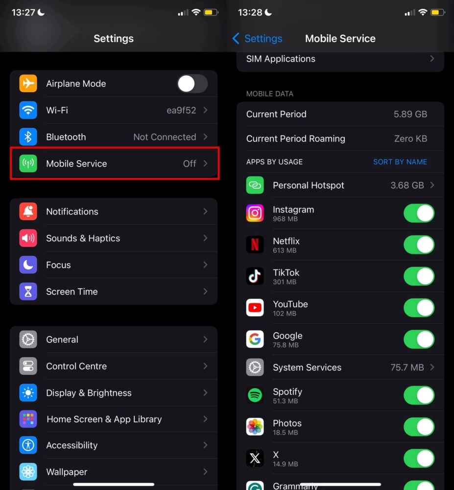 Comment vérifier l'utilisation des données mobiles par les applications sur l'iPhone