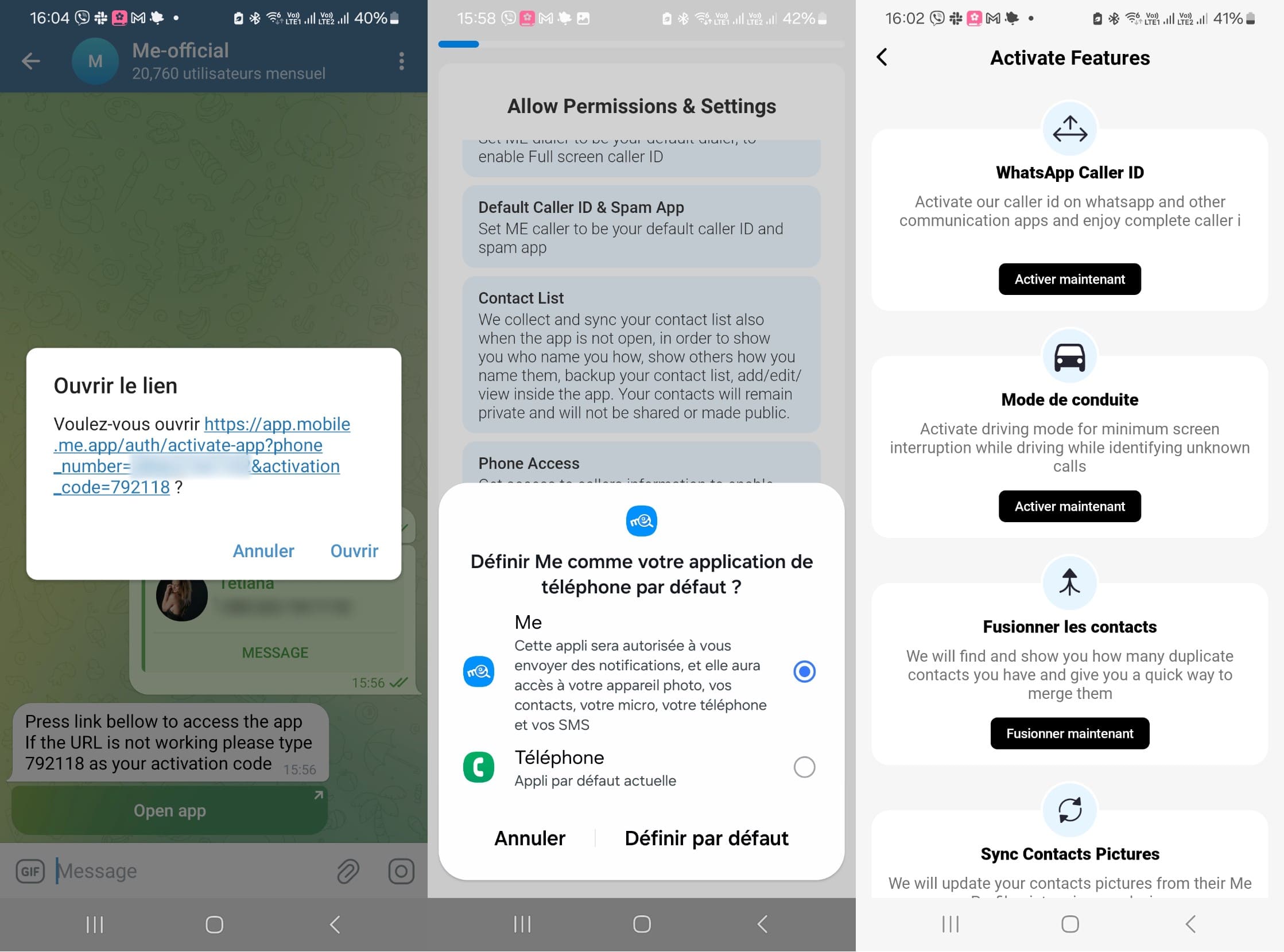 Vous pouvez saisir le numéro inconnu et choisir la manière dont vous souhaitez recevoir un code à 6 chiffres. Entrez le code dans l’application pour découvrir qui a tenté de vous appeler.