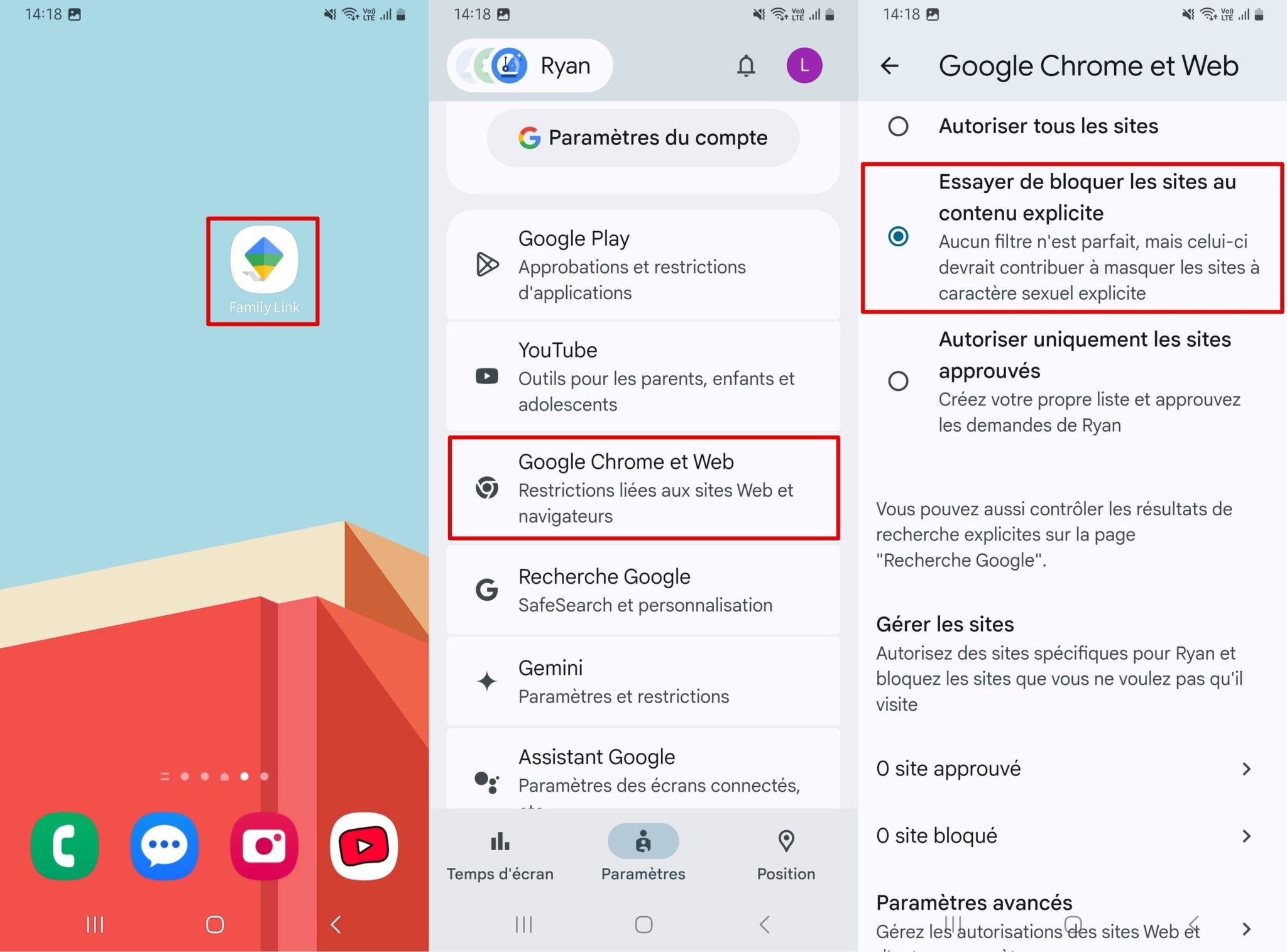 Comment bloquer des sites x sur un téléphone Android