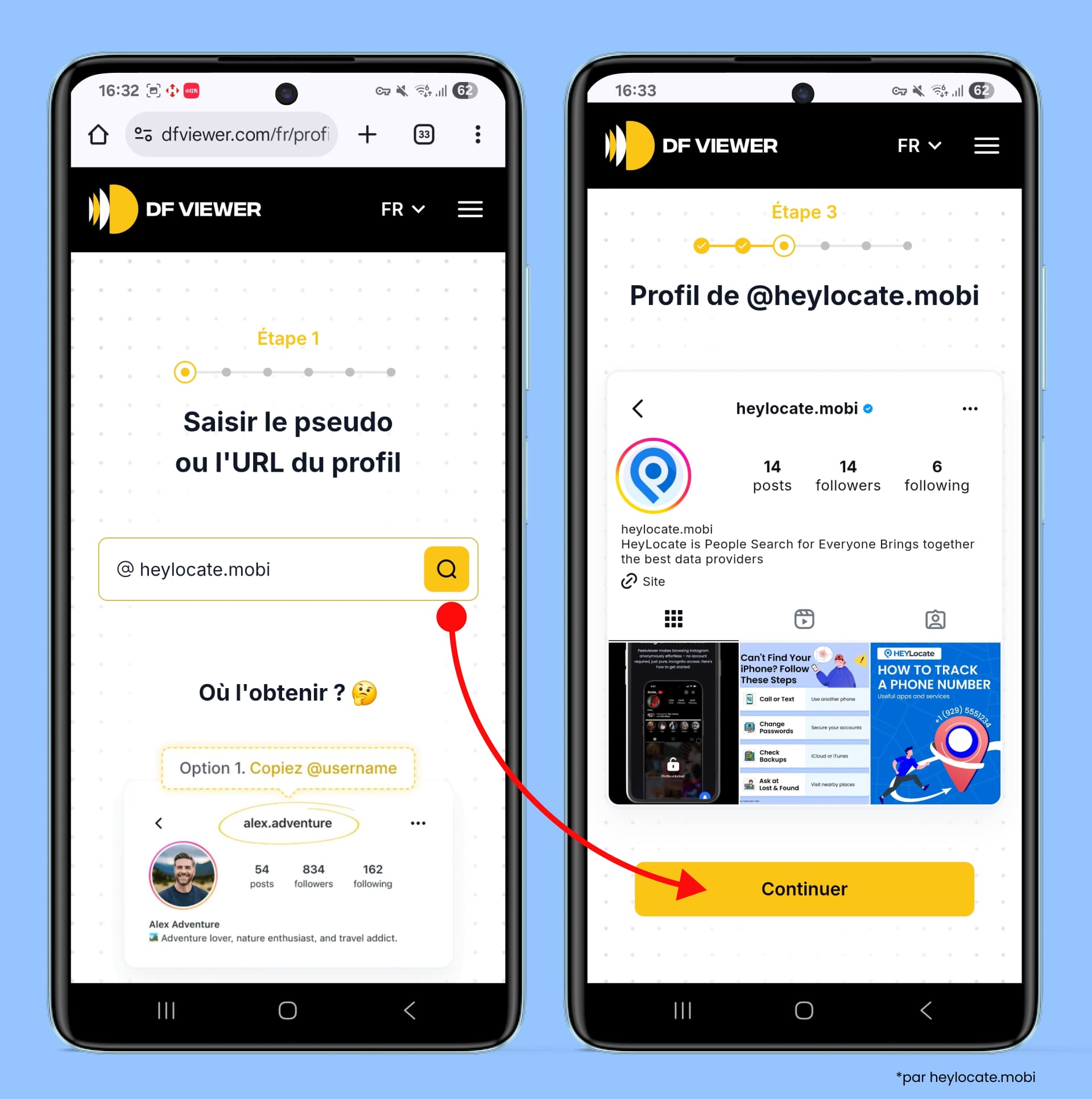 Saisissez le nom d’utilisateur correct et continuez si le bon compte est suggéré.