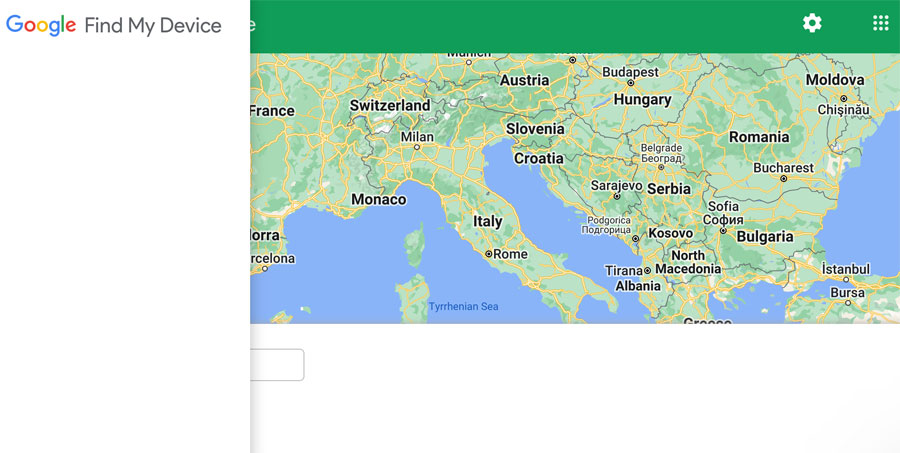 schermate del servizio gratuito di localizzazione GPS di Google Find My Device