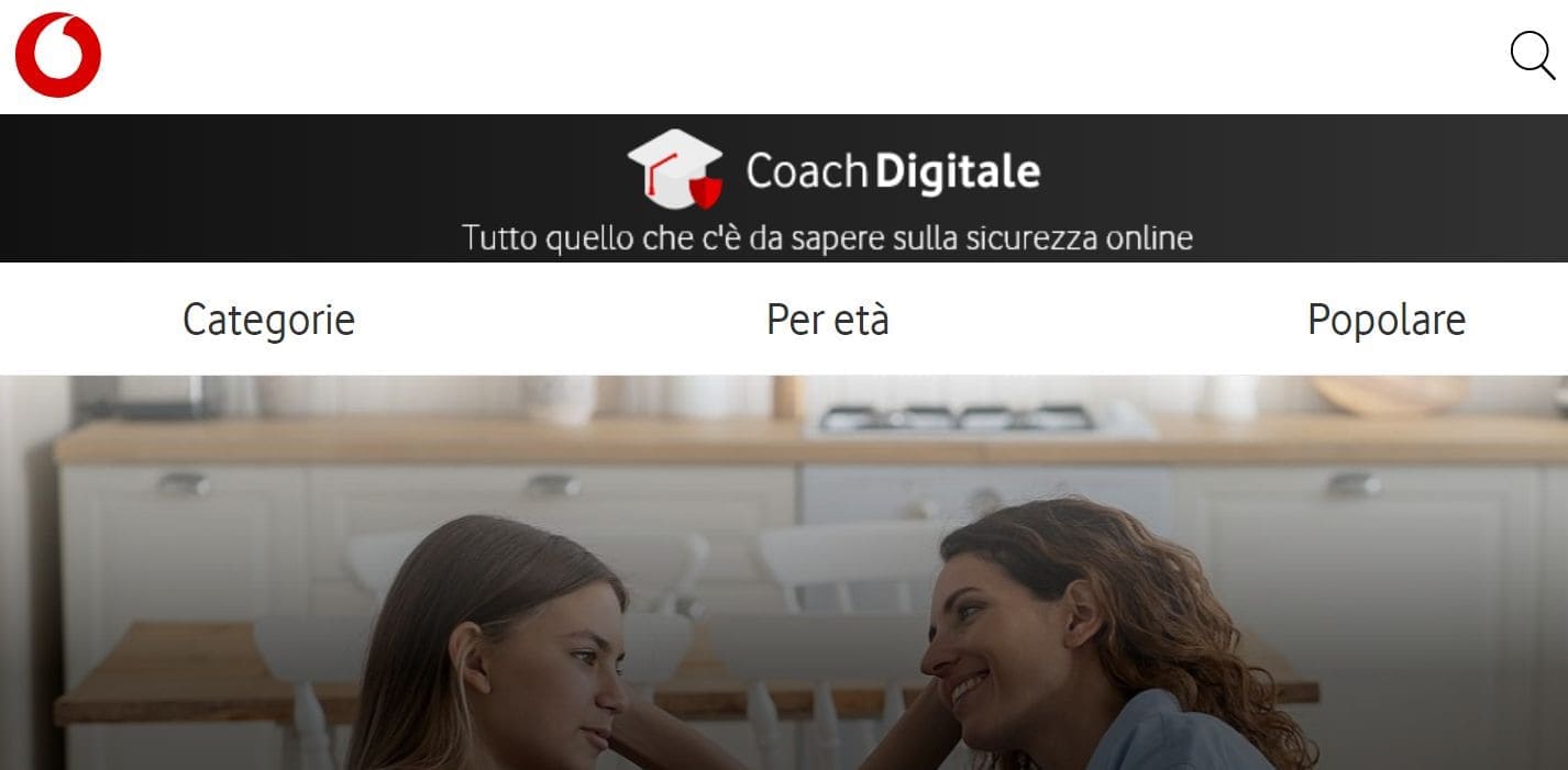 La pagina del sito Coach Digitale di Vodafone