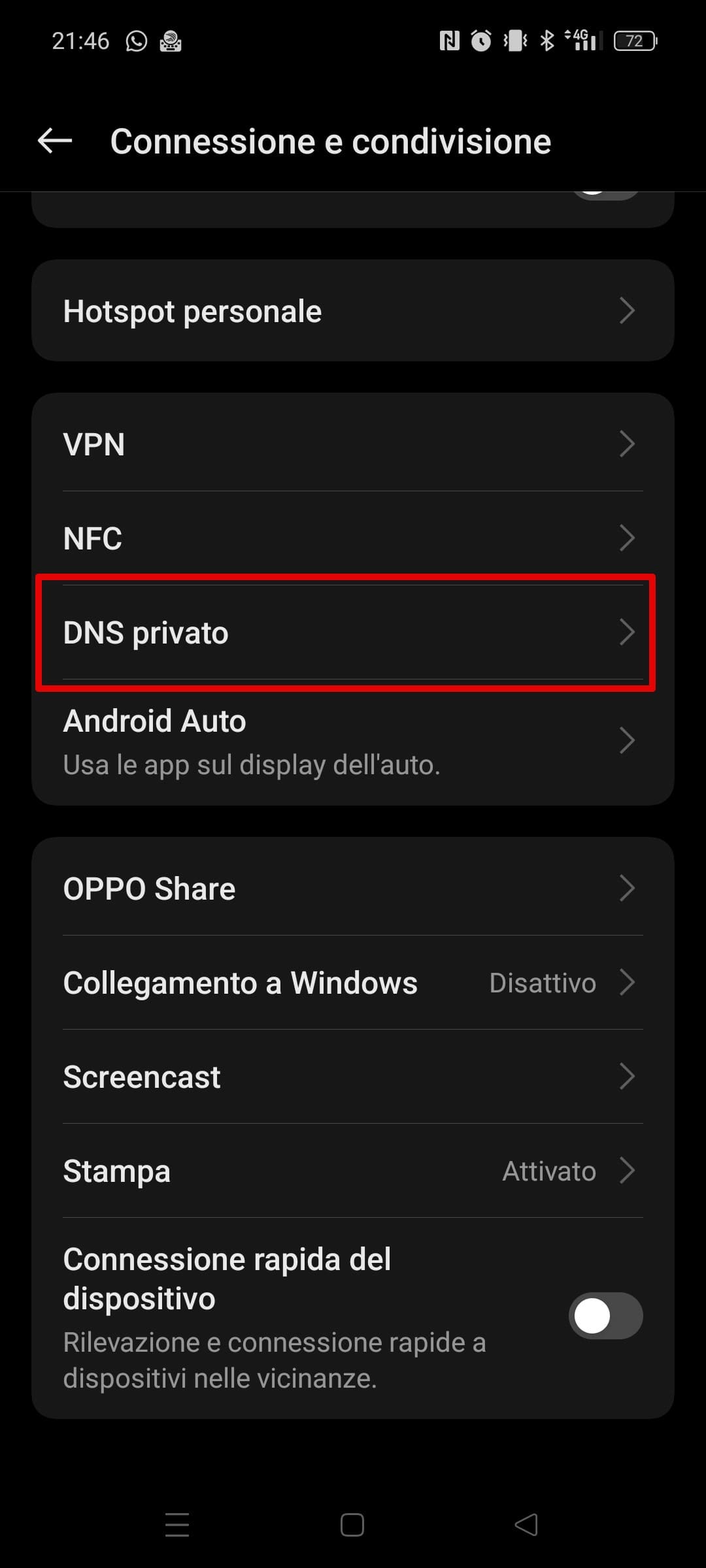 Come accedere alle impostazioni del DNS privato su un cellulare Android