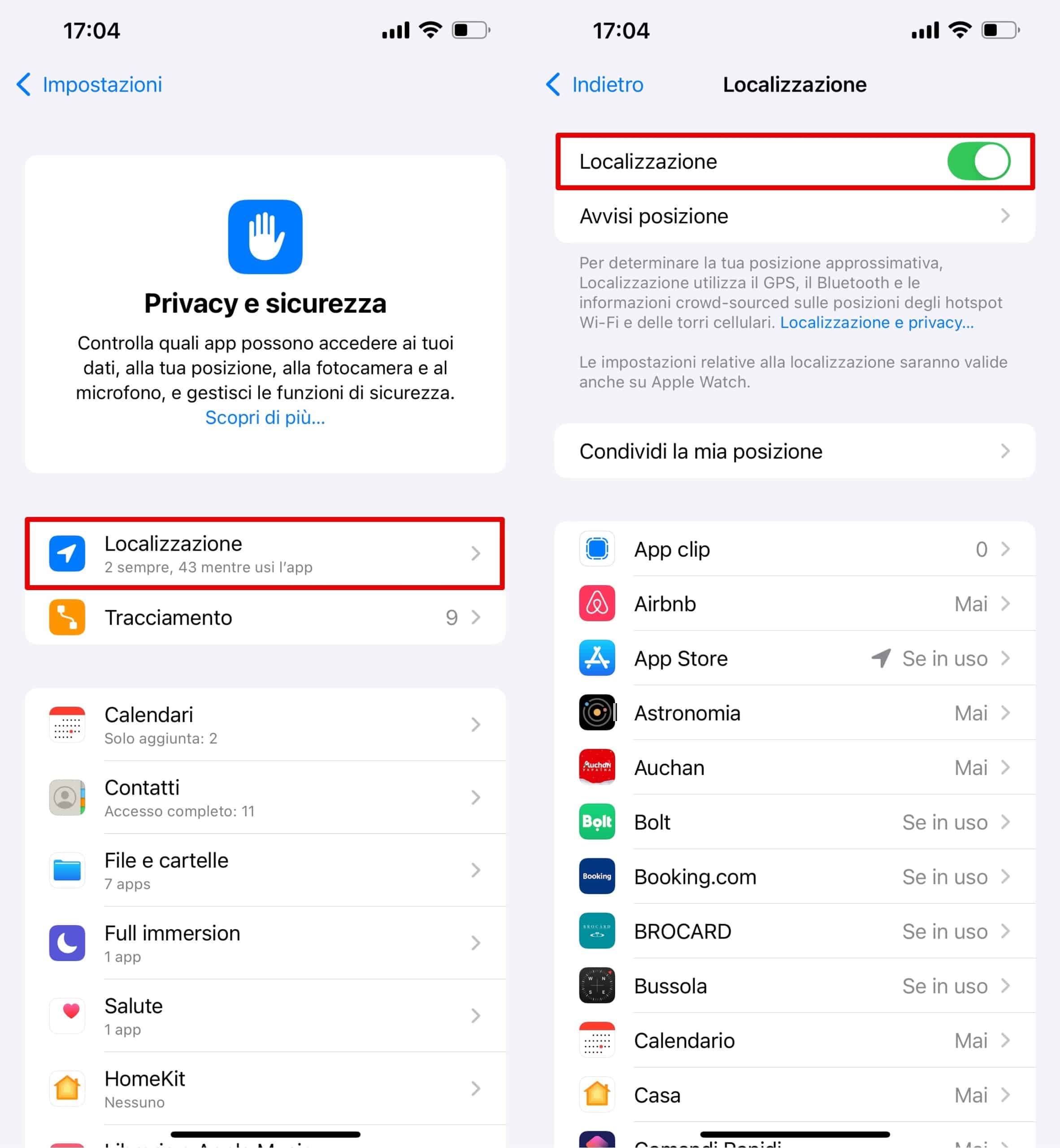 Tap Location Services and then toggle the switch to turn on Location Services
