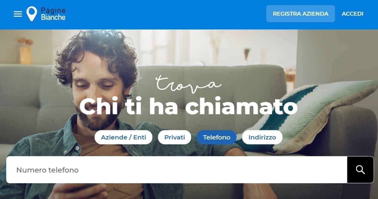 Puoi digitare un numero di telefono per cercare il nome e l’indirizzo del chiamante sconosciuto.