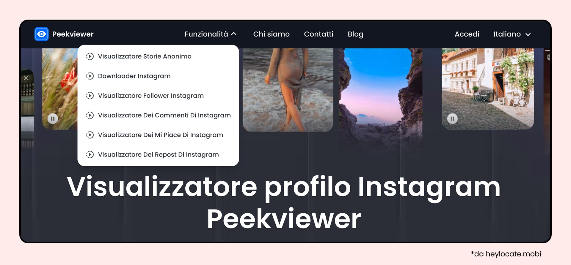 Peekviewer viene mostrato come viewer di profili Instagram, quindi non è adatto per visualizzare account su Threads in modo anonimo.