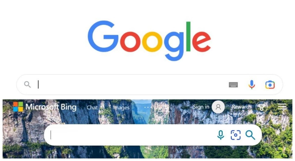Imagem demonstrando a Página Principal do Google em um navegador