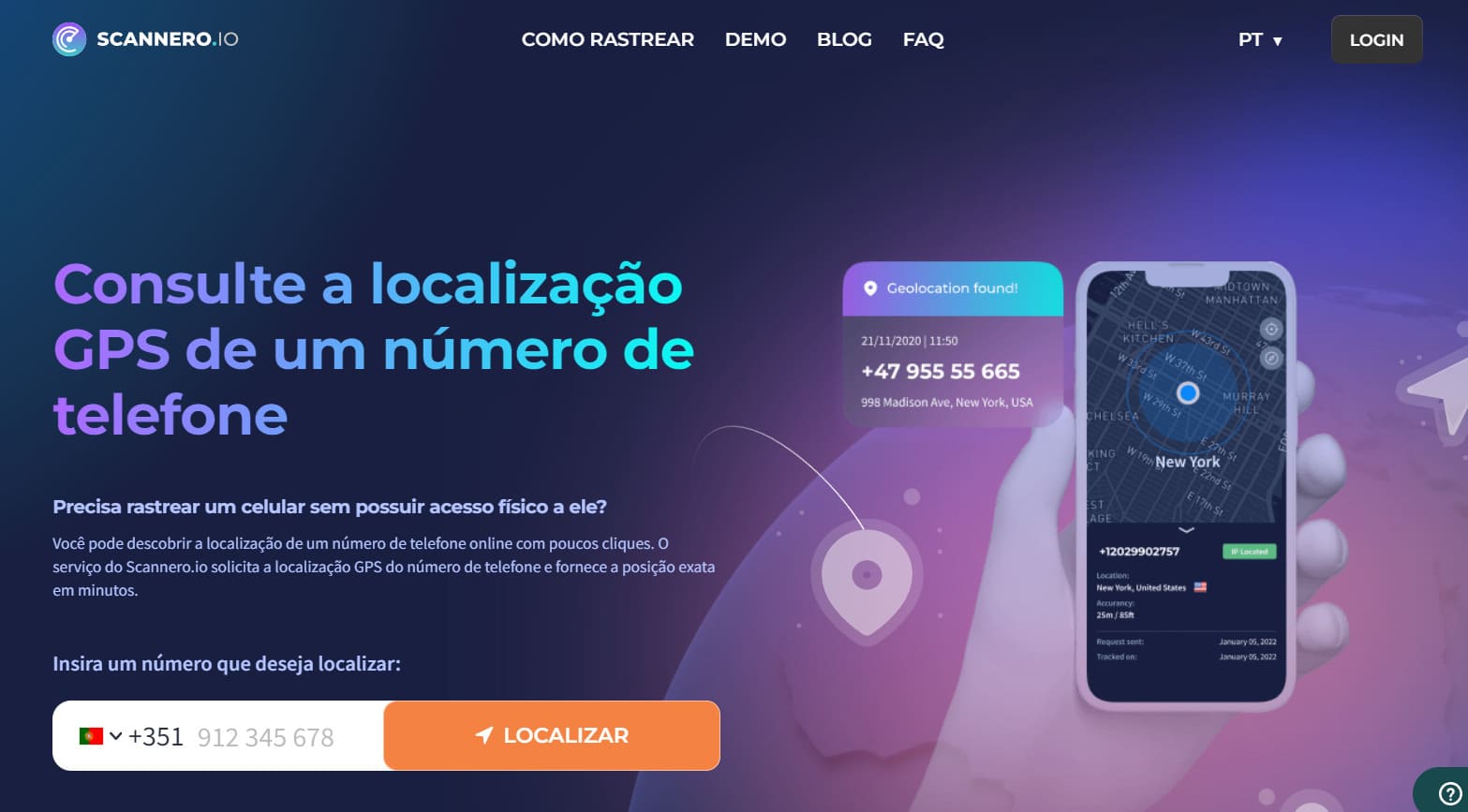 O que você vê no painel de controle do Scannero