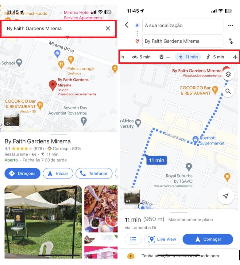 Como encontrar o caminho mais rápido para o pin no Google Maps