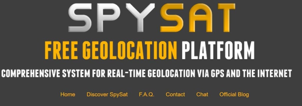 Imagem de topo do sítio Web do SpySat