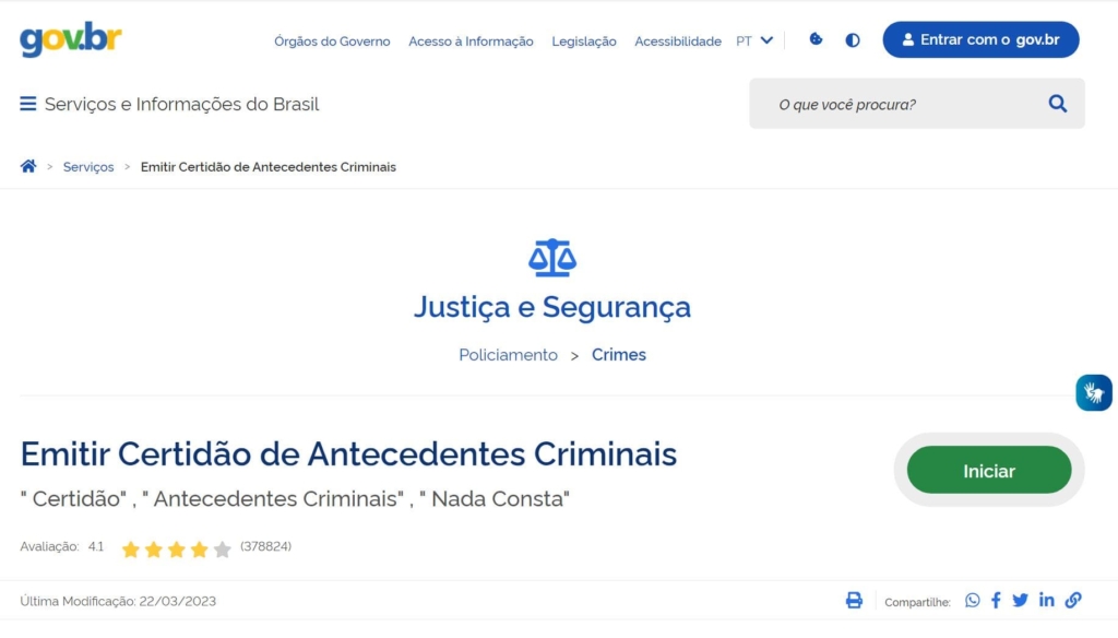 página inicial do gov br