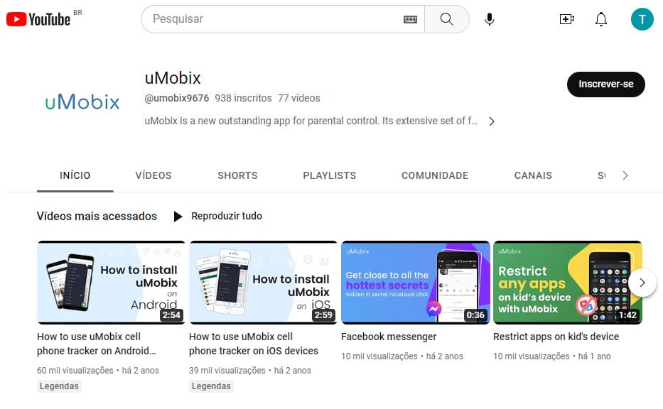 página youtube umobix