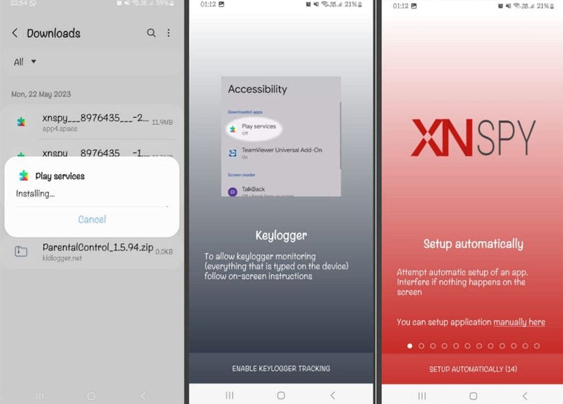 Configurando o aplicativo XNSPY no Android