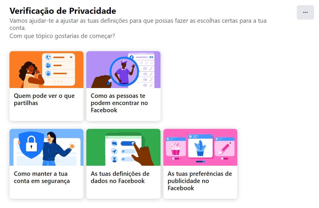 Checkupde Privacidade no Controle Parental do Facebook